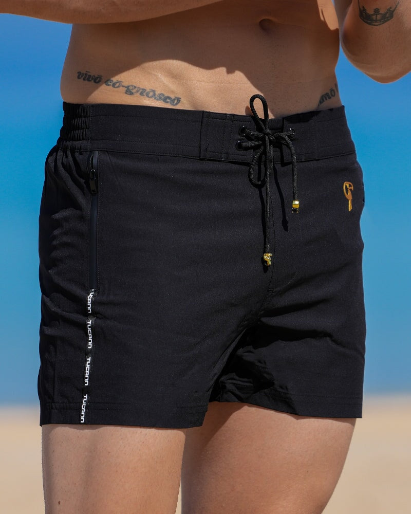Black Swim Shorts - 3" Shorts / Board shorts Tucann 