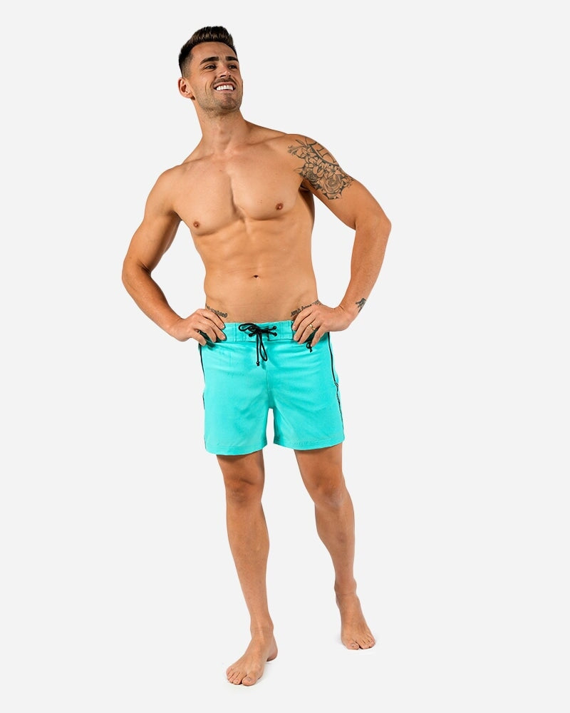 Fluro Aqua Swim Shorts - 5" Shorts / Board shorts Tucann 