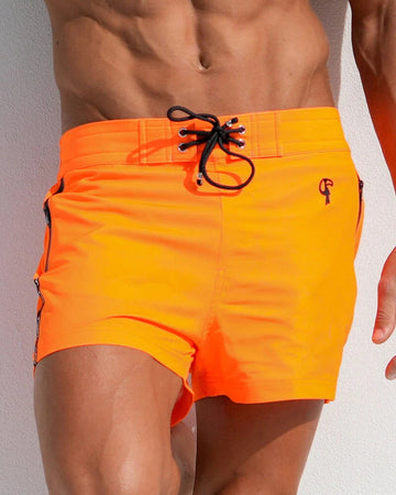 Fluro Orange Swim Shorts V2 - 3" Tucann 