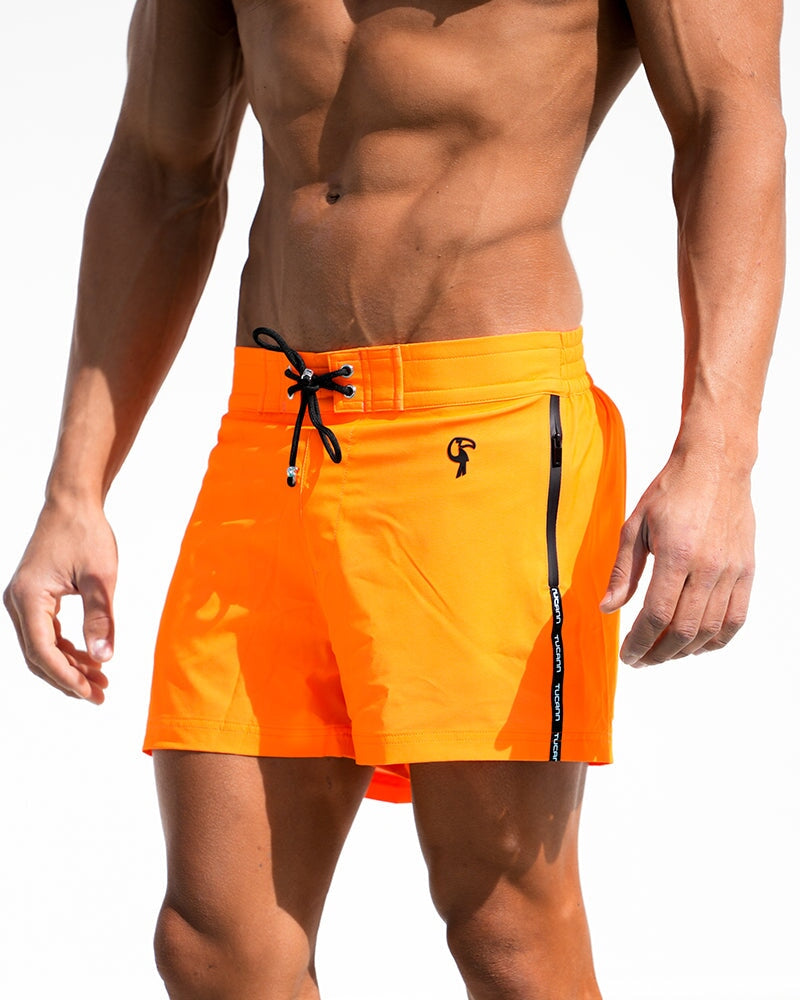 Fluro Orange Swim Shorts V2 - 3" Tucann 