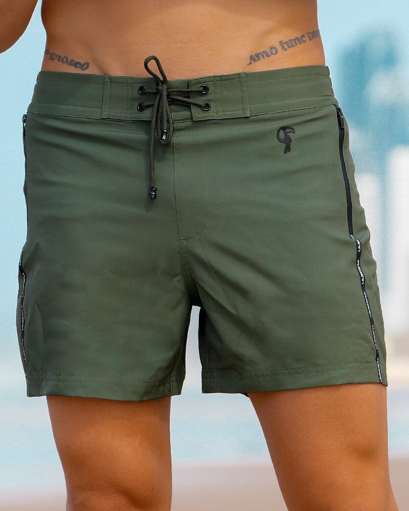 Khaki Green Swim Trunks - 5" Shorts / Board shorts Tucann 