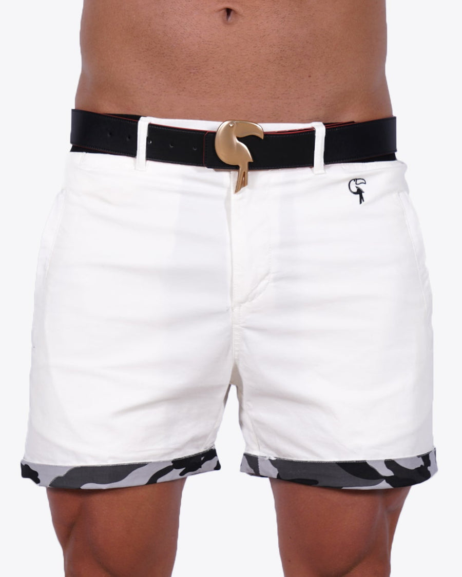 Mens Lux Shorts - White Tucann 