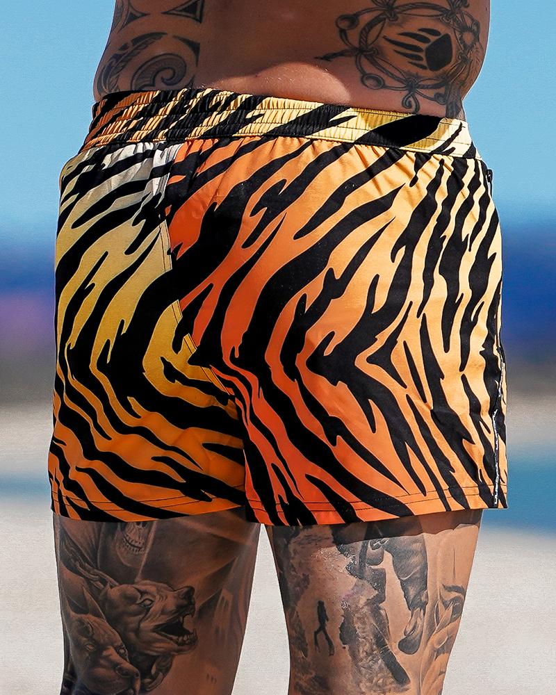 Tiger Print Swim Shorts Shorts / Board shorts Tucann 